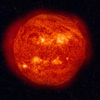 SOHO solar hydrogen-alpha light emission